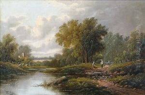 A Figure In A Lakeland Landscape