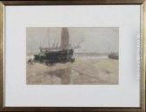 On The Katwyk Coast, Holland by George Edward Horton