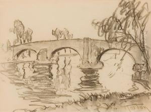 Pink Bridge, Sonning - view 1
