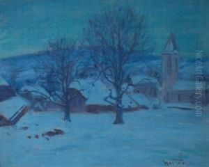 St. Legier Servevey, Christmas Night-midnight Blue by William Samuel Horton