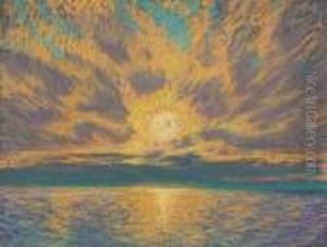 Sunset Norway by William Samuel Horton