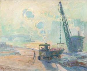 La Seine Fumee Bleu And Apres-midi D'automne Suisse: Two Paintings by William Samuel Horton