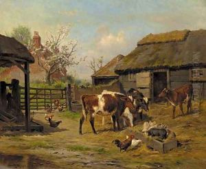 In the farmyard by Claude Cardon