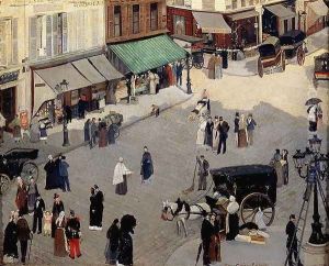 La Place Pigalle, Paris, 1880s by Pierre Carrier-Belleuse