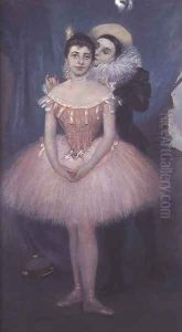 Pierrot and the Dancer by Pierre Carrier-Belleuse