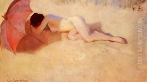 Nu Sous Un Parasol (Nude under a Parasol) by Pierre Carrier-Belleuse