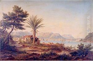 Veduta Della Baia Di Tolone by Edouard Jean Marie Hostein