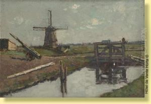 Moulin Et Etang by Charles Houben
