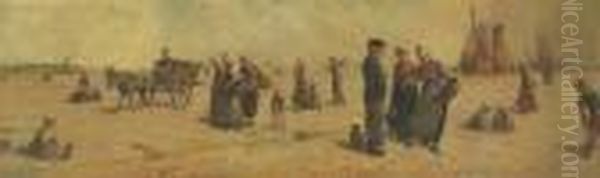 Fisherfolk On A Beach - view 1