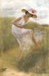 Un instant de surprise by Pierre Carrier-Belleuse