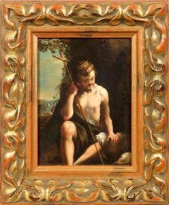 Der Ruhende Junge Hl. Johannes Der Taufer Mit Dem Lamm by Arnold Houbraken