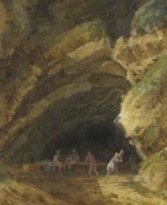 A Grotto With Bathers