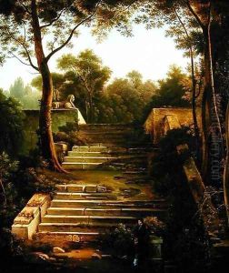 An Artist within the Ruins of an Italian Garden by Charles de Chatillon