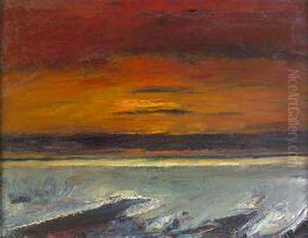 Rock Coast, Dusk - view 1