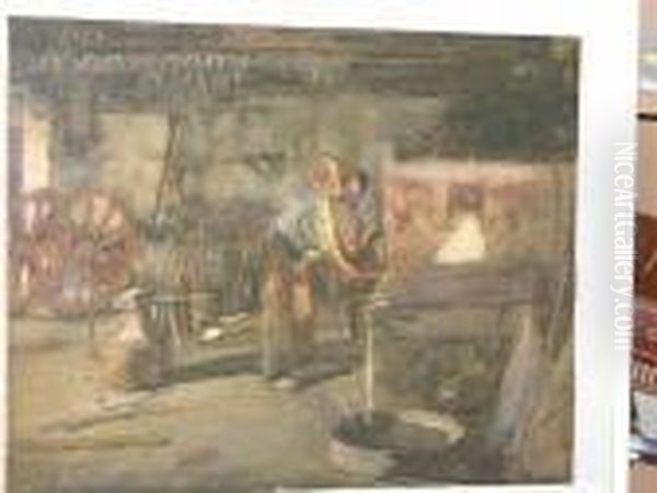 A Wheelwright's Workshop And Forge - view 1