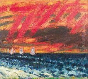 Yachts, Evening by John Rennie MacKenzie Houston