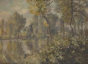 Etang Au Rouge-cloitre by Leon Houyoux