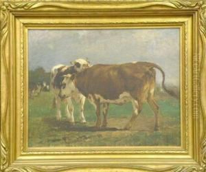 Cows In A Field by William Henry Howe