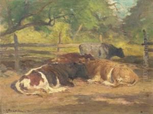 Resting After Milking, Dover Plains, New York by William Henry Howe