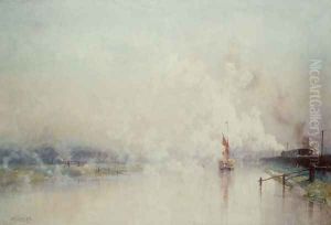Steaming into Lincoln, 1894 by Frederick George Cotman
