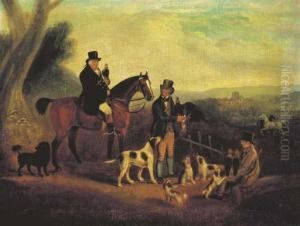 Malcolm Fleming Esq. Of Barochan, Renfrewshire, With His Two Falconers by James Howe
