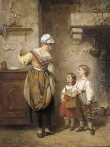 Taking lunch to school by Leon Caille