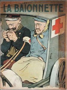 Caricature of an ambulance, front cover of 'La Baionnette', 28th June 1917