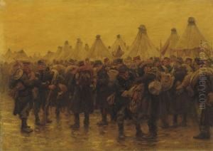 The Belgian Infantry In Camp Zeist by Jan Hoynck Van Papendrecht
