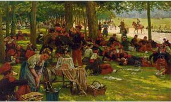 Picnic After The Parade Bois De Boulogne - view 1
