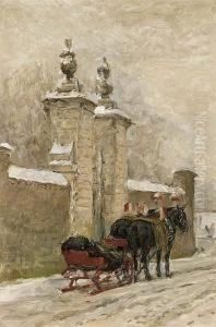 Barouche Of Prince Hendrik At
The Back Entrance Of The Royal Palace Huis Ten
Bosch The Hague by Jan Hoynck Van Papendrecht
