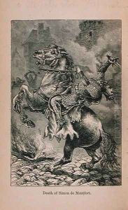 Death of Simon De Montfort (1150-1218) illustration from 'Little Arthur's History of France: From the Earliest Times to the Fall of the Second Empire', 1899 by Lady M. Chalcott