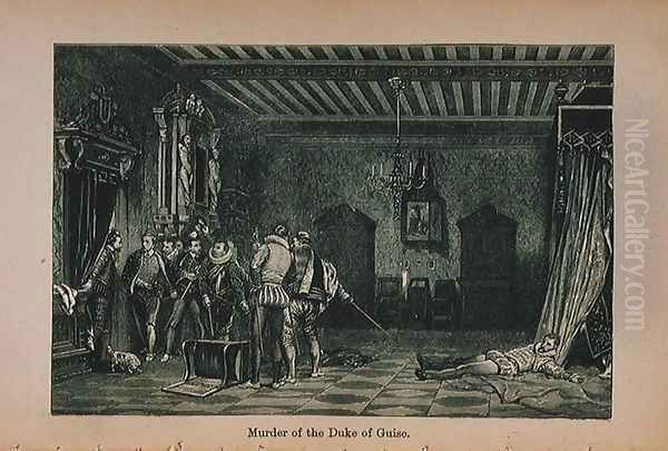 Murder of the Duke of Guise (1549-88) illustration from 'Little Arthur's History of France: From the Earliest Times to the Fall of the Second Empire', 1899 - view 1