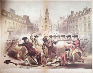 Death of Crispus Attucks at the Boston Massacre, 5th March, 1770, 1856