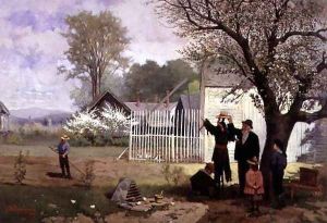 Making the Scarecrow, c.1880 by James Wells Champney