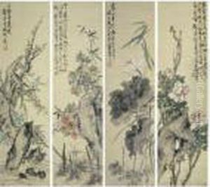 Flowers Of The Four Seasons by Pu Hua