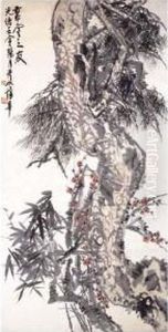Pine, Bamboo And Plum Blossoms by Pu Hua