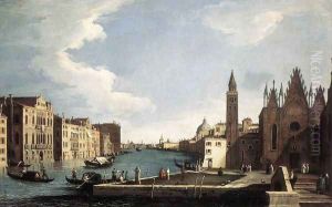 The Grand Canal with the Church of La Carità 1734-37 by Bernardo Canal