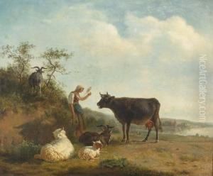 Zugeschrieben
Hirtin Mit Vieh In Einer Flusslandschaft. Zugeschrieben
Hirtin Mit Vieh In Einer Flusslandschaft.