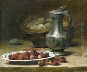Stillleben Mit Fruchten Und Zinnkanne.