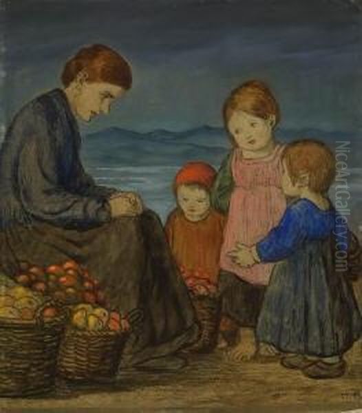 Obstverkauferin Mit
Kindern. - view 1