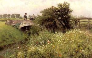 A Meeting on the Bridge by Emile Claus