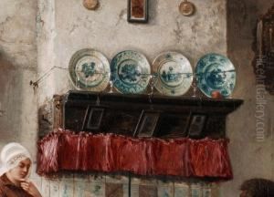 Die Sonntagslekture In Der by Carl Wilhelm Hubner