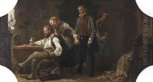 Die Aufwartung. by Carl Wilhelm Hubner