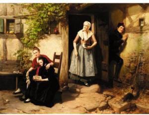 Grandmother's Visit by Carl Wilhelm Hubner