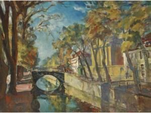 A Dutch Canal by Ulrich Hubner