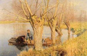 Bringing in the Nets 1893 by Emile Claus