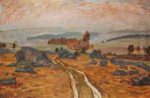 An Autumn Landscape by Antonin Hudecek