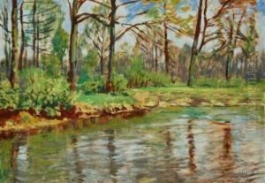 A Landscape With A Water Surface by Antonin Hudecek