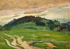 A Summer Landscape by Antonin Hudecek