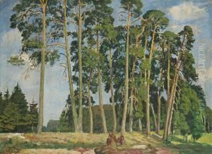 Pines On A Dam